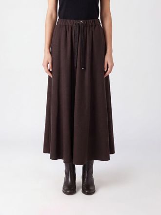 Herno Gonna midi a ruota in maglia di misto lana con vita alta e coulisse