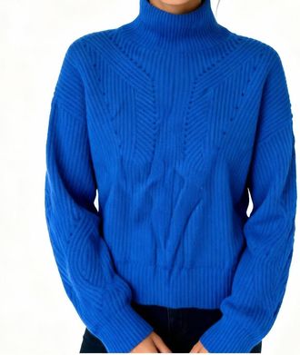 Aqua Cashmere Sweater In Blue