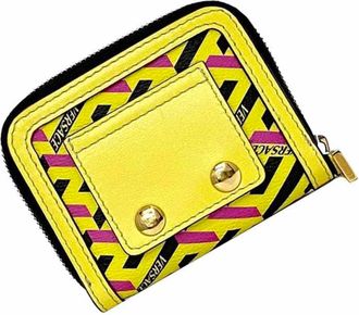 Versace Leather Coin Purse/Coin Case (Pre-Owned)