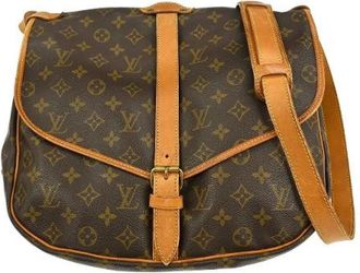 Louis Vuitton Vintage, unisex, Bruin, ONE Size, Pre-owned Canvas Crossbody Tas