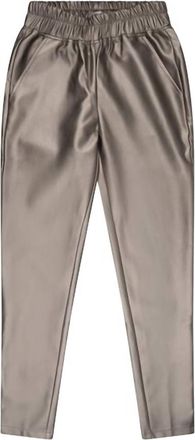Esqualo Womens Tregging Pu Trousers In Soft Gold