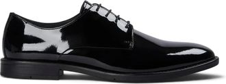 PAUL ANDREW herenschoenen van zwart lakleer, effen derby - Beaumont