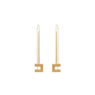 Elisabetta Franchi Bijoux Oorbellen met Hanger - Dames - Oorbellen - Geel - ONE Size - Accessoires