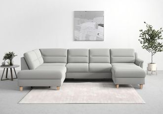 Sit&more Wohnlandschaft »Farö U-Form« inklusive Federkern, wahlweise mit Bettfunktion und Bettkasten