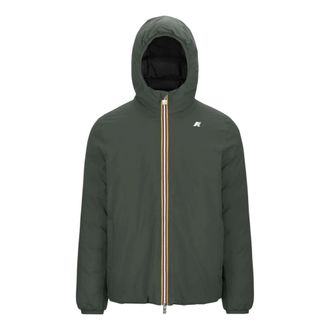 K-Way K-Way, Down Jackets, male, Green, Size: L Jack ST Thermo Reversible Jacket