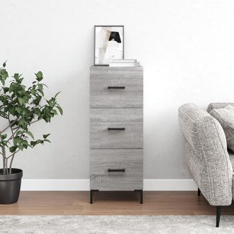 vidaXL Aparador Madera De Ingenier&iacute;a Gris Sonoma 34,5x34x90 Cm Vidaxl