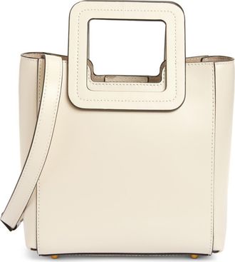 Staud Mini Shirley Leather Satchel in Cream Cont at Nordstrom