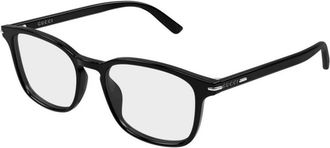 Gucci Glasses, male, Black, Size: 52 MM Square Eyeglasses