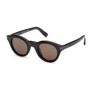 Ermenegildo Zegna Accessoires, Heren, Zwart, ONE Size, Ez 0302 Zonnebril