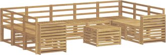vidaXL Conjunto De Sof&aacute;s De Exterior 10 Uds. Blanco Vidaxl