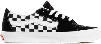 Vans Zwarte lage sneaker met ruitpatroon - Heren - Sneakers - Zwart - 46 EU - Schoenen