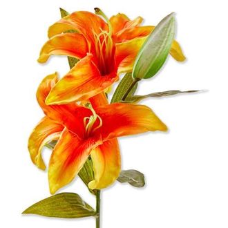 Tag Soft Touch Faux Lily Stem Orange Orange Plastic Spring at Nordstrom