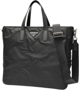 Prada Pre-owned Vintage Tote Bag - Dames - Vintage Shopper - Zwart - ONE Size - Nylon - Vintage