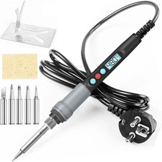 OEM Kit De Soldadura El&eacute;ctrica De 90 W, Soldadura Precisa, Temperatura De 200 A 480 &deg;, 5 Puntas, Alambre De Soldadura, Para Aficionados Y Profesionales -c