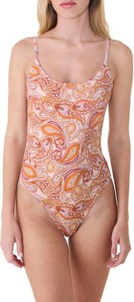 Andie Swim The Amalfi One-Piece Swimsuit in Sunset Paisley at Nordstrom, Size Xx-Large