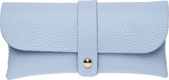 Roberta M Turquoise Rundleer zonnebril hoesje