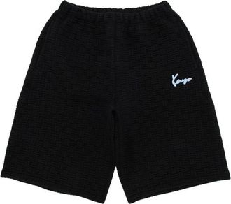 Kenzo Weave Side Logo-Embroidery Shorts, Size X-Large