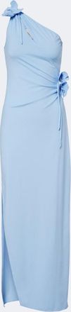 Coperni Floral-appliqu&eacute; asymmetric jersey gown
