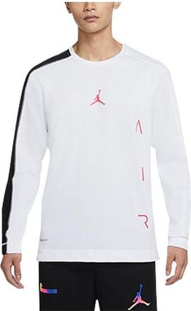 Nike Jordan Air Jordan Casual Sports Round Neck Long Sleeves White Black Sleeve DB4367-100