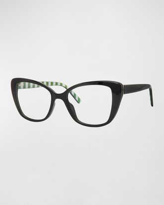 Kate Spade New York fiona blue light blocking butterfly plastic glasses