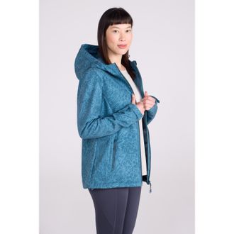 Mountain Warehouse Dames/Dames Exodus bedrukt waterafstotend softshell jack (Donker groenblauw)