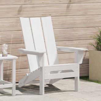 vidaXL Silla Adirondack Plegable Blanco 74.5 X 80.5 X 90cm Pl&aacute;stico Vidaxl