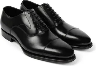 Anthony Veer Regent Cap-toe Oxford in Obsidian Black Leather at Nordstrom, Size 10.5