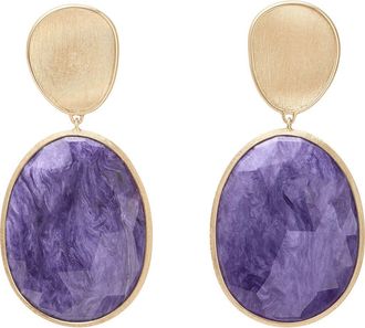 Marco Bicego Lunaria Charoite Drop Earrings in Yellow Gold at Nordstrom