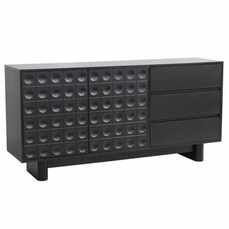 Oviala Aparador moderno rectangular L160 cm negro