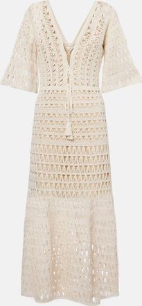 Anna Kosturova Abito lungo in crochet di cotone