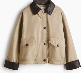 H&M Padded Canvas Jacket in Beige at Nordstrom, Size Xx-Large