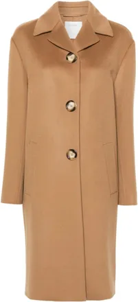 Sportmax Brown Wool Midi Coat
