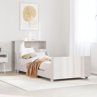 vidaXL Vidaxl - Bed Frame without Mattress White 90x190 cm Single Solid Wood Pine
