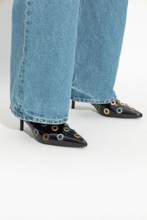 Kurt Geiger Leather Heeled Ankle Boots Kensington, Womens, Black