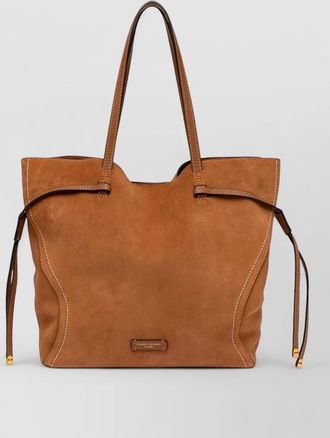 Gianni Chiarini violette suede tote bag dual handles