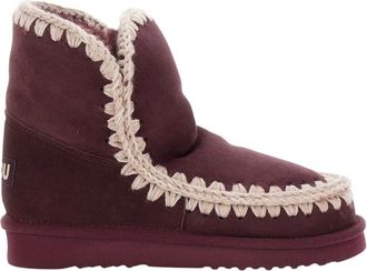 Mou Schoenen, Dames, Rood, 41 EU, Wol, Eskimo Enkellaarsjes