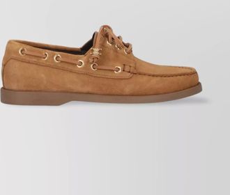 Celine eyelet detailing suede loafers