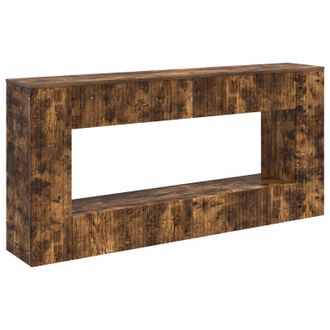 vidaXL Mesa Consola Rayado Roble Ahumado 155 X 29 X 74 Cm Vidaxl