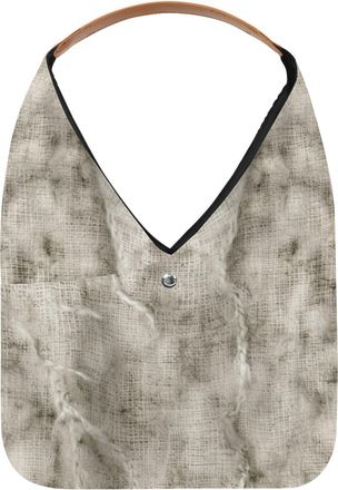 Generic White Vintage Mottled Texture Reusable Lightweight Grocery Bags - Foldable Into Compact Pouch, Washable & Sturdy, Multipurpose for Shopping and Travel