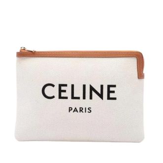 Celine Pre-owned Canvas Clutch - Dames - Pre-owned - Beige - Maat: ONE Size