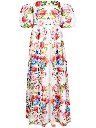 Borgo De Nor Juliet off-shoulder puff-sleeve dress - women - Cotton/Cotton - 6 - White