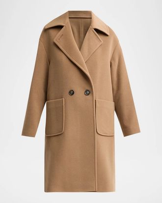 Cinzia Rocca Icons Wool & Cashmere-Blend Double-Breasted Coat