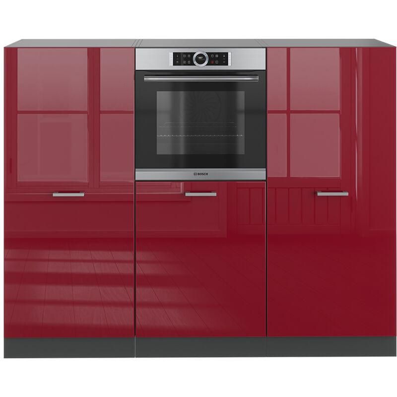 Cucina Monoblocco Vicco R-Line 160cm - Grigio-Blu/Bianco Con Piano Marmo - Foto 10