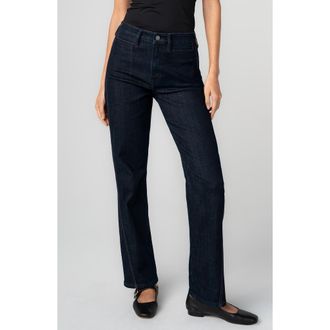 Liverpool L.A. Kennedy Side Stitch Straight Leg Jeans in Midnight Eclpse at Nordstrom, Size 10