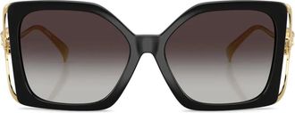 Versace square-frame medusa sunglasses - women - Acetate/Metal - 57 - Black