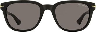 Montblanc MB0302S Square Nib Acetate Sunglasses - Black