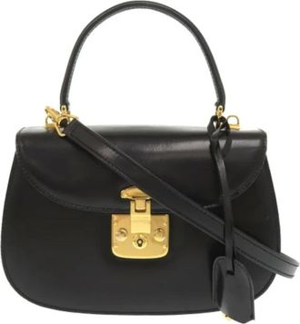 Gucci Pre-owned Leather gucci-bags - Dames - Vintage Handtas - Zwart - ONE Size - Vintage