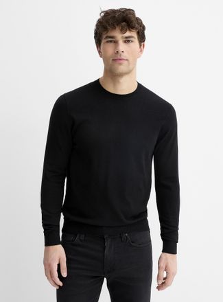 Le 31 Mens Silky knit crew-neck sweater