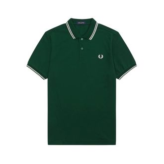 Fred Perry Hombre, Camisetas, Verde, Talla: 2XL