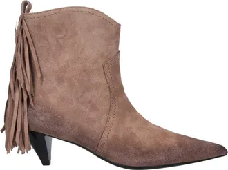 Pinko Beige Didi 01 Fringed Suede Boots